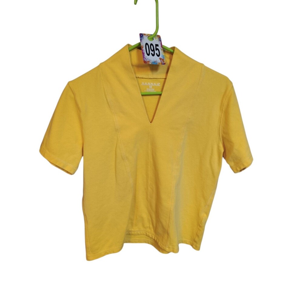 Hannah Women's Yellow Blouse Size Medium
